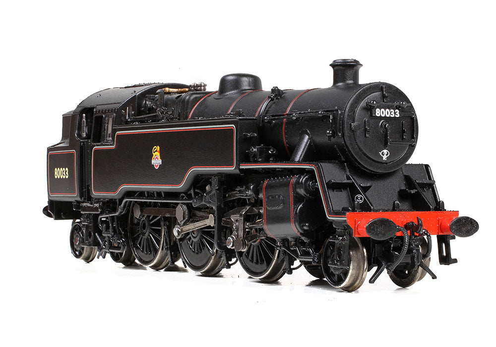 372-535A - Graham Farish - N - BR Standard 4MT Tank 80033 BR Lined Black (Early Emblem)