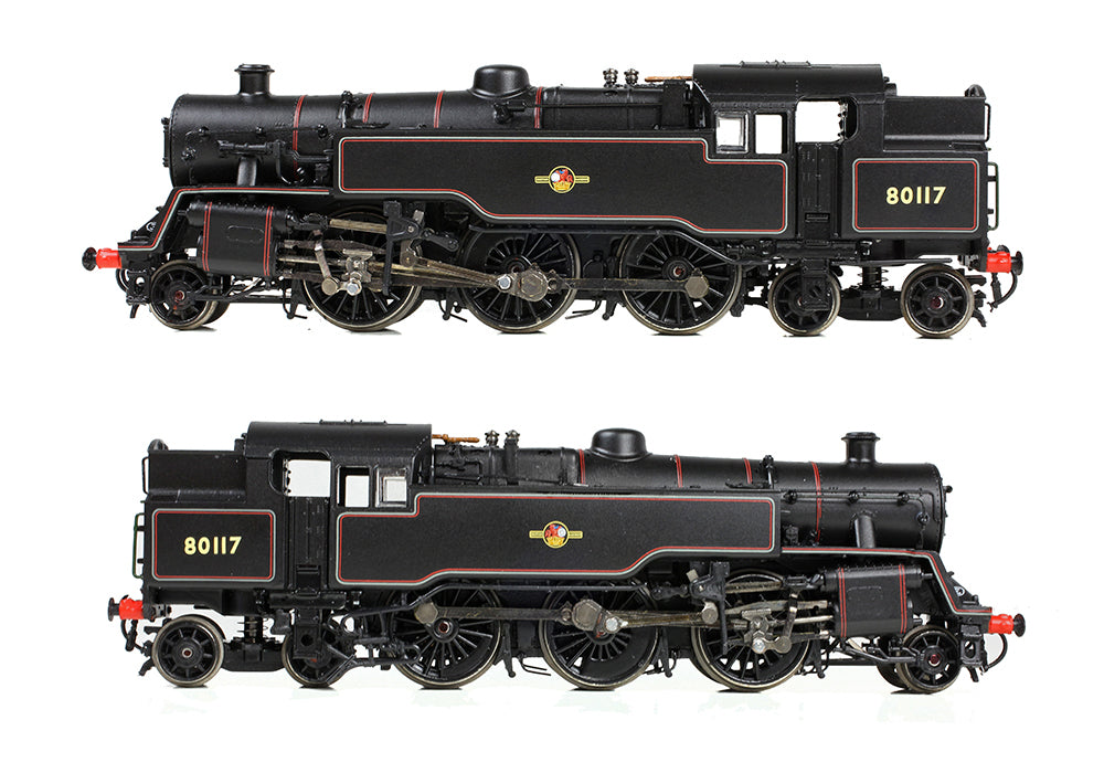372-536A - Graham Farish - N - BR Standard 4MT Tank 80117 BR Lined Black (Late Crest)