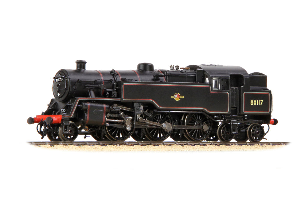 372-536A - Graham Farish - N - BR Standard 4MT Tank 80117 BR Lined Black (Late Crest)