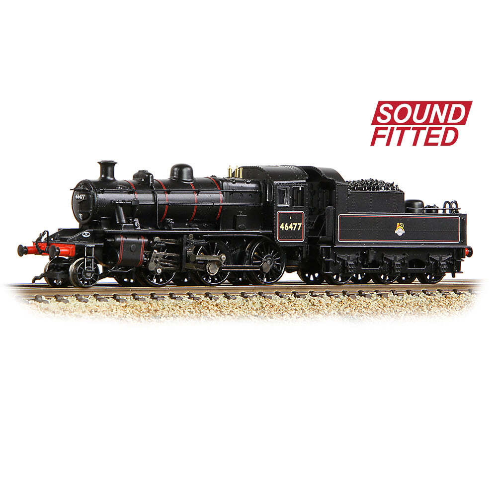 LMS Ivatt Class 2MT-46477 BR Lined Black Early (SOUND FITTED