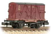 377-328C Conflat Wagon BR Bauxite (Early) with BR Crimson BD Container (w) with load