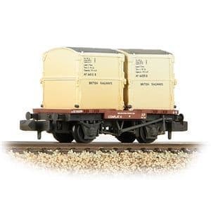 BR Conflat Wagon/2 x AF Containers - Bauxite/White