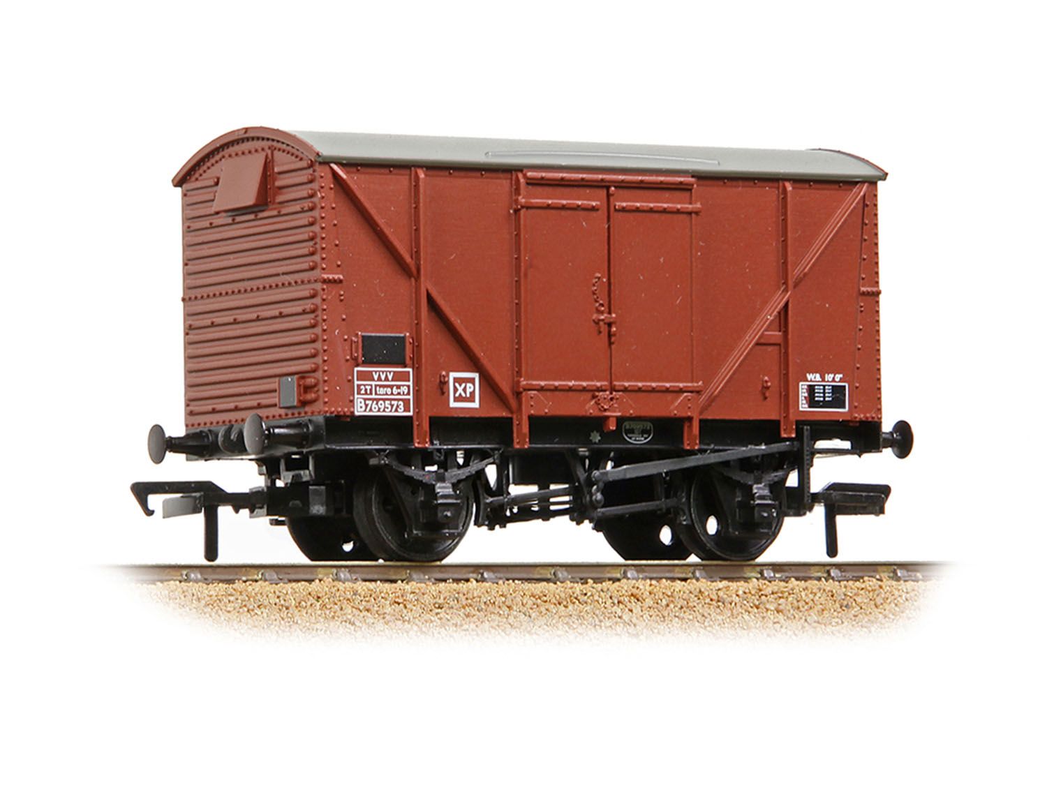 38-172 - Bachmann - OO - BR 12T Ventilated Van Plywood Sides BR Bauxite (TOPS)