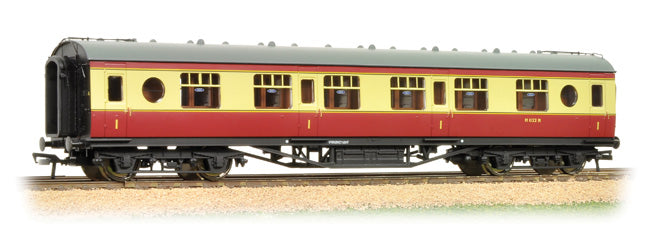 LMS 57ft Porthole Coach Corridor First BR Crimson & Cream We