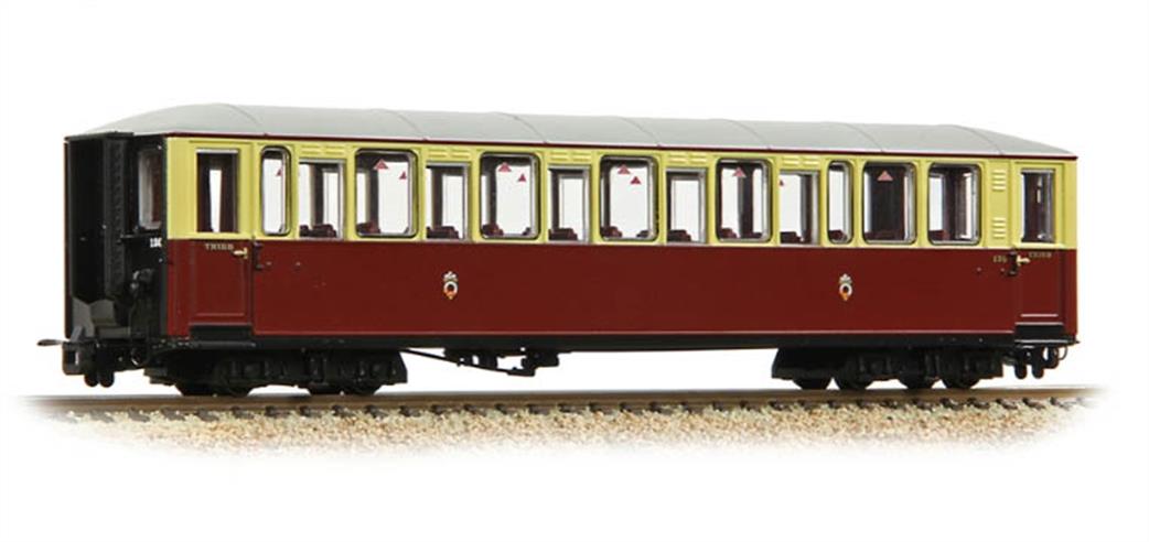 394-100A - Bachmann - OO9 - Ffestiniog Railway Tin Car Saloon 3rd no.120 Crimson/Cream