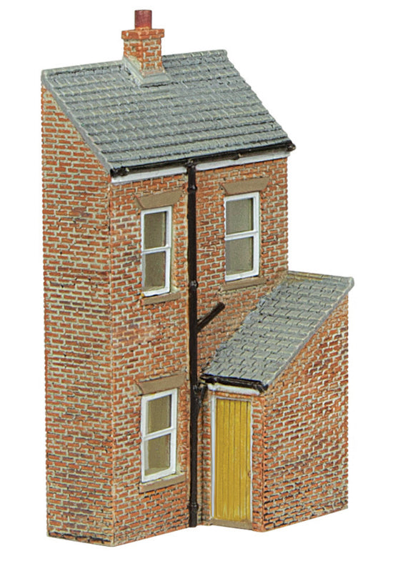 Scenecraft 42-0216Y Low Relief Rear of Terrace - Left Hand, Yellow Door SPECIAL OFFER