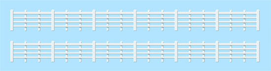 424 - Wooden Lineside Fencing (White)