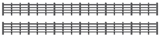 425 - Wooden Lineside Fencing (Black)