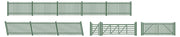 430 - Ratio - OO/HO - GWR Station Fencing Ramps & Gates (Green)