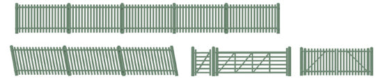 430 - GWR Station Fencing Ramps & Gates (Green)
