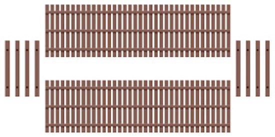 437 - Wooden Fencing, Modern Style