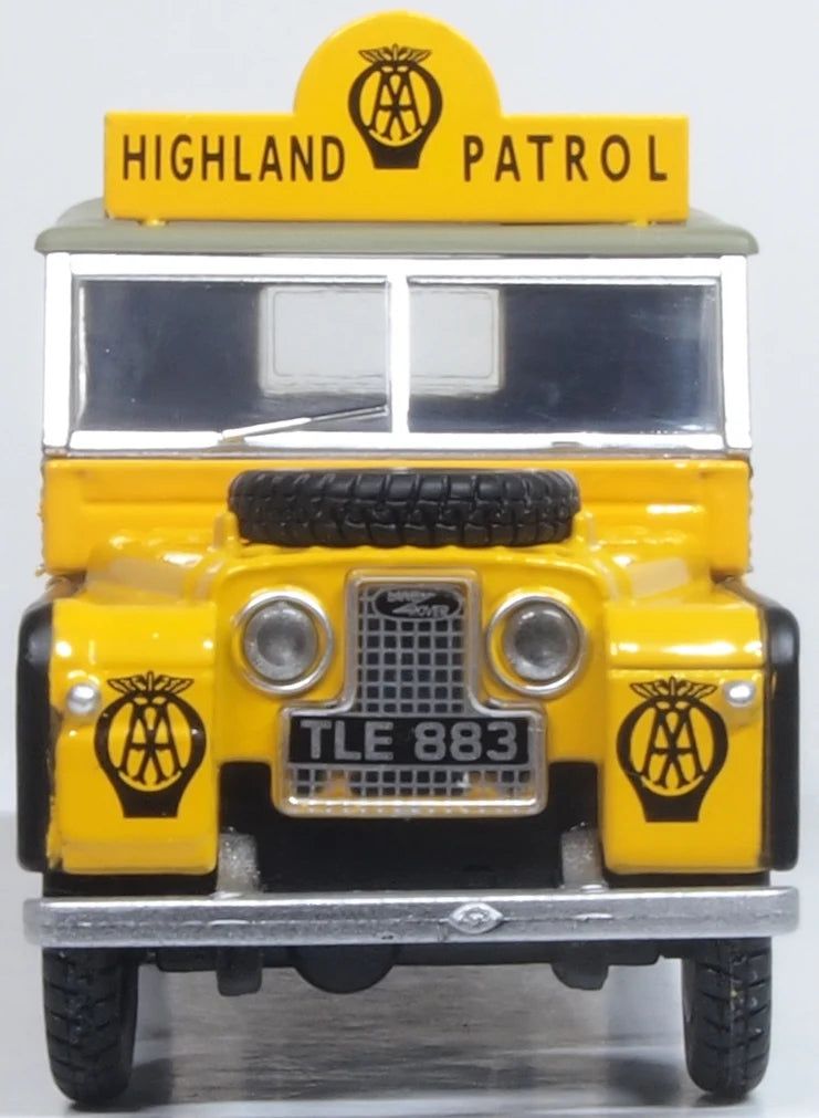 43LAN188025 - Oxford Diecast - Land Rover Series I 88" Canvas AA Highland Patrol - 1:43 Scale