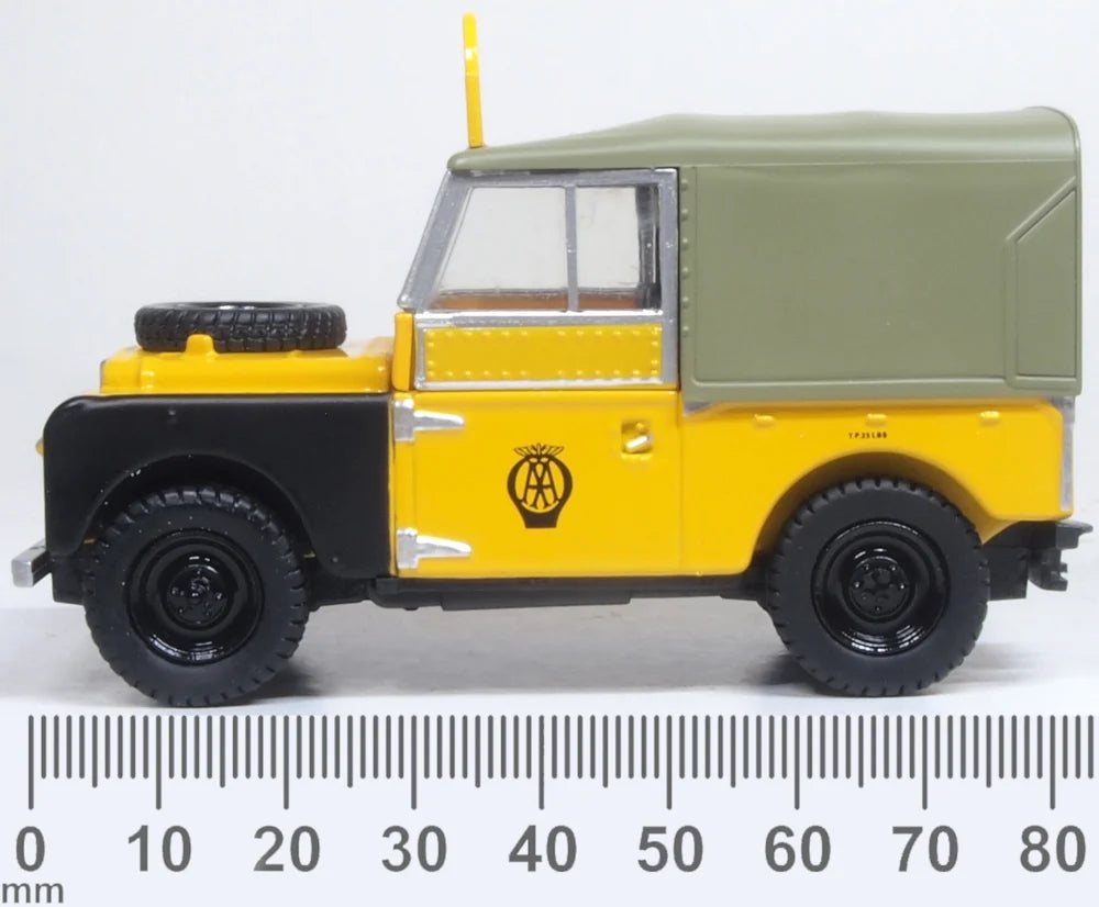 43LAN188025 - Oxford Diecast - Land Rover Series I 88" Canvas AA Highland Patrol - 1:43 Scale