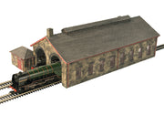 44-0157R Two Road Stone Engine Shed - Red SPECIAL OFFER