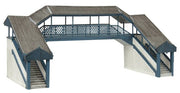44-020B - Bachmann - Covered Metal Footbridge Blue and Cream