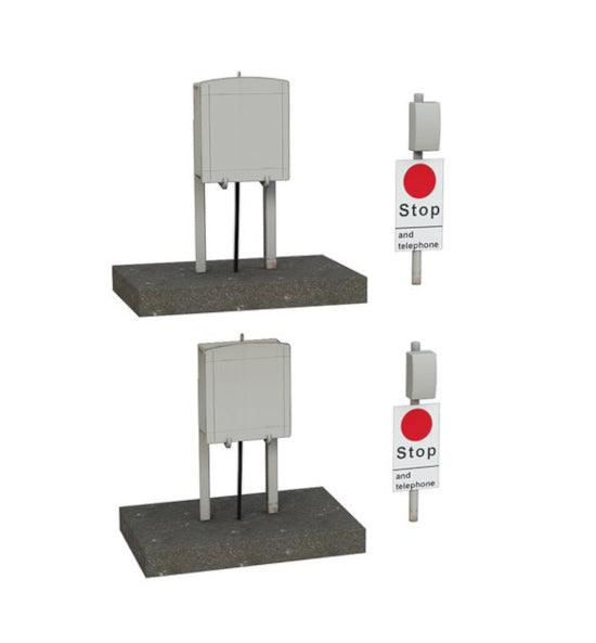 Bachmann 44-0500 Lineside Relay Boxes and Telephone