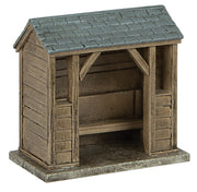 44-0539B Wooden Bus Stop Brown