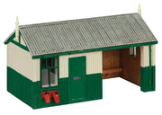 44-1004G Narrow Gauge Corrugated Platform Shelter and Office Green