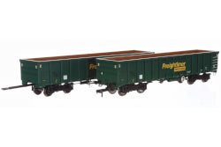 4F-025-012 MJA Freightliner Heavy Haul Bogie Box Van 502039 & 040 Twin Set