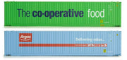 4F-028-111 45Ft High Cube Containers Argos & Co-Operative Food Twin Pack (Weathered) SPECIAL OFFER
