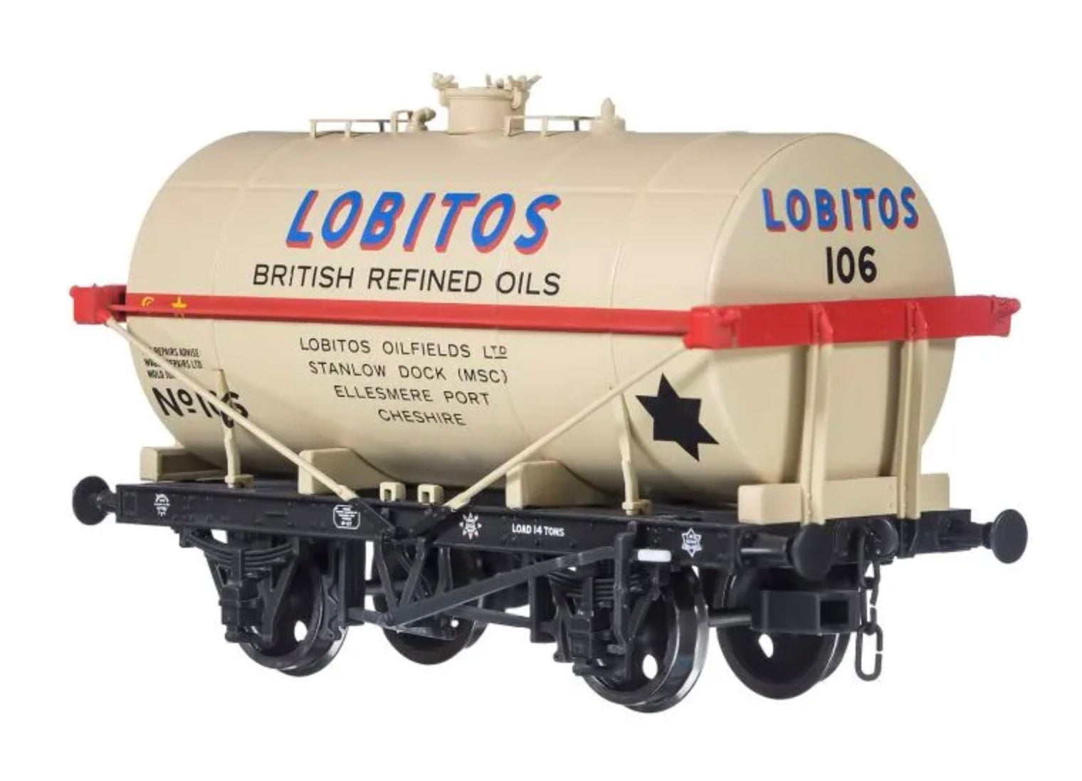 14t Tank Wagon Class A Lobitos Blue/Red Shade Stone 107