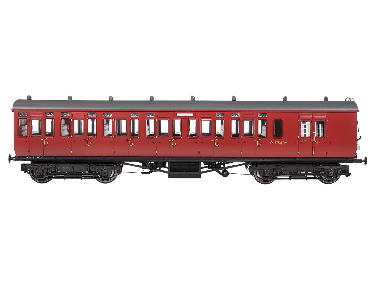 GWR Toplight Mainline Coach Second Brake 3758 BR Maroon