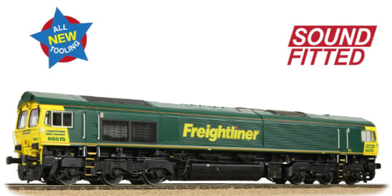 50-001SF Class 66/5 66515 Freightliner Green - Sound Fitted - SPECIAL OFFER