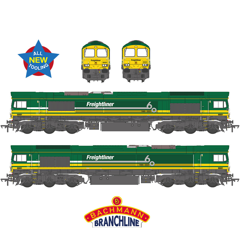 50-012 - Bachmann - Class 66/6 66601 Freightliner 60 1965-2025 Freightliner Green OO