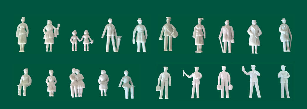 Unpainted Passengers Standing/Seated & Station staff