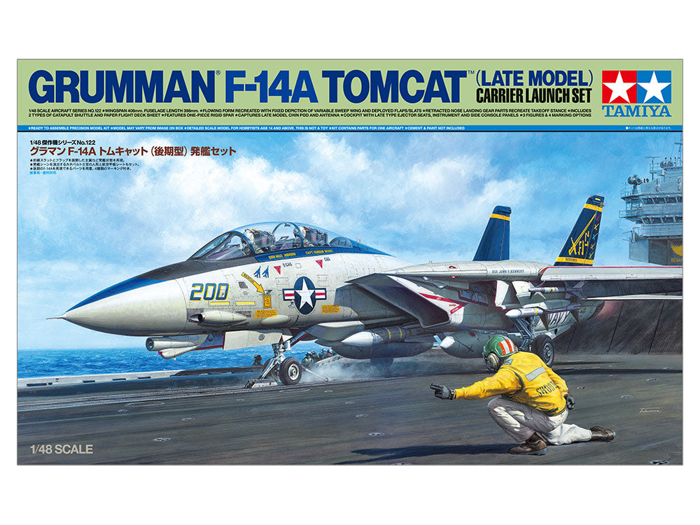 61122 - Tamiya - 1/48 Grumman F-14A Tomcat (Late Model) Carrier Launch Set
