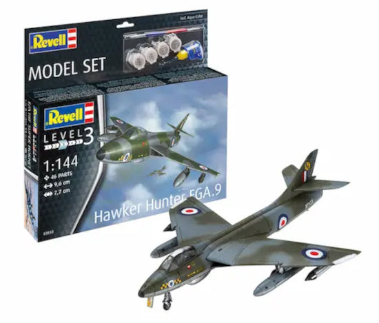 Model Set 63833 Hawker Hunter FGA.9 (includes cement and paint) 1:72