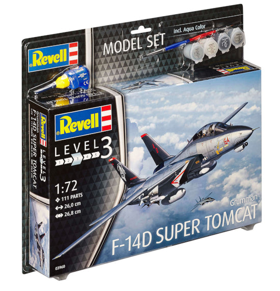 Model Set 63960 F-14D Super Tomcat (includes cement and paint) 1:72