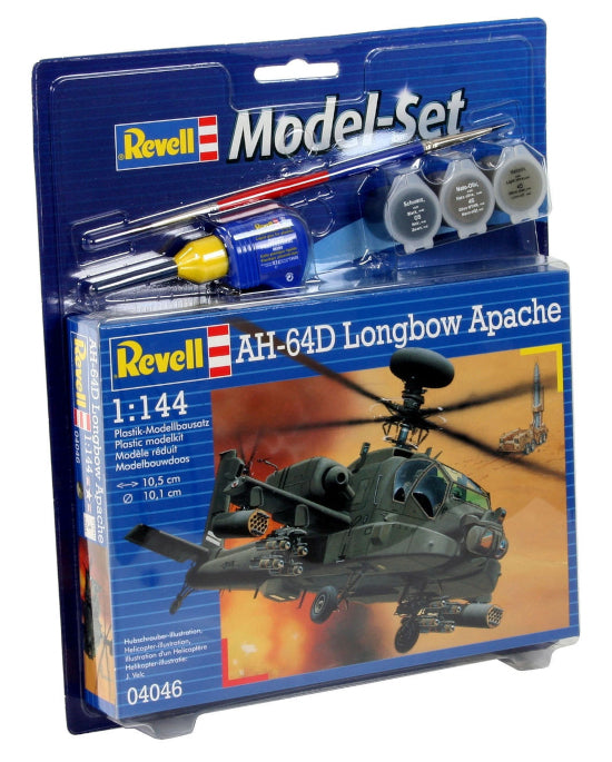 Revell Model Set 64046 AH-64D Apache (includes cement and paint) 1:144