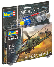 64985 - Revell - Model Set AH-64A Apache (includes cement and paint) 1:100