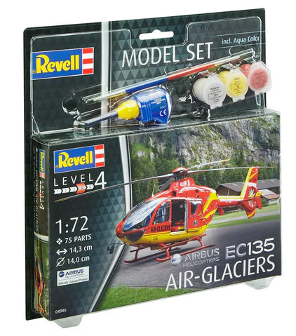Revell Model Set 64986 EC135 Air-Glaciers 1:72 (includes cement and paint)