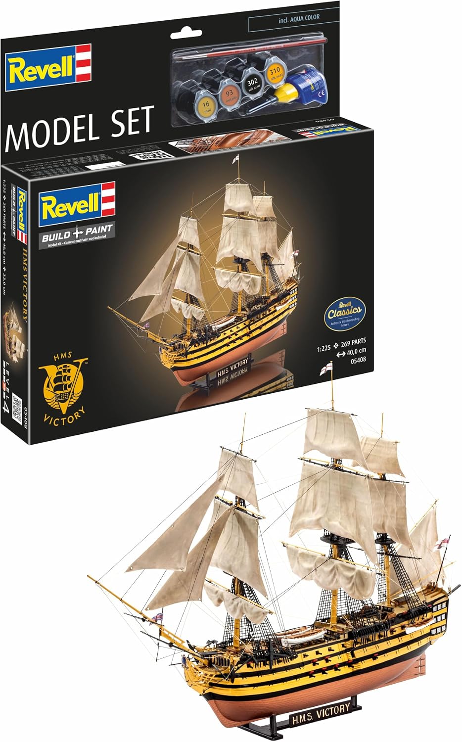 654089090 - Revell - HMS Victory 1:225 Scale Model Set