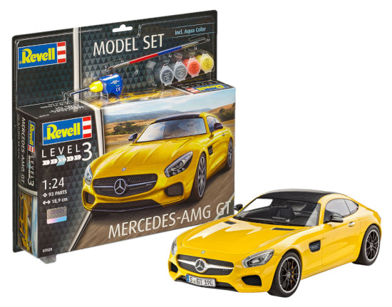Model Set 67028 Mercedes AMG GT (includes cement and paint) 1/24