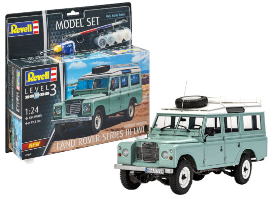 Revell Model Set 67047 Land Rover Series lll LWB Station Wagon (includes cement and paint) 1:24