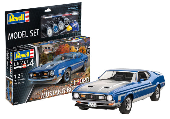 Model Set 67699 '71 Ford Mustang Boss 351 (includes cement and paint) 1:25