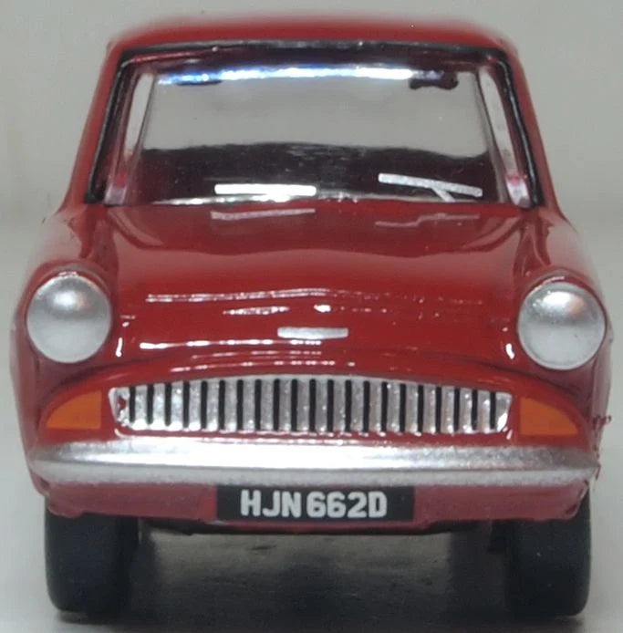 76105012 - Oxford Diecast - Ford Anglia Monaco Red - 1:76 Scale