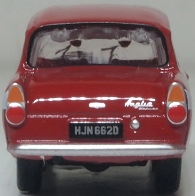 76105012 - Oxford Diecast - Ford Anglia Monaco Red - 1:76 Scale
