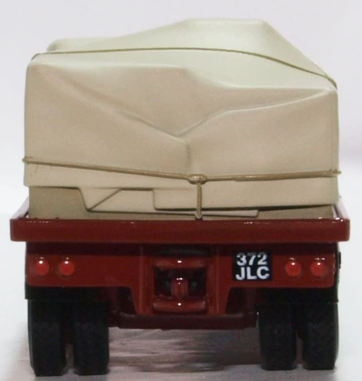 76CTR002 - Oxford Diecast - Canvassed Trailer Maroon/Red