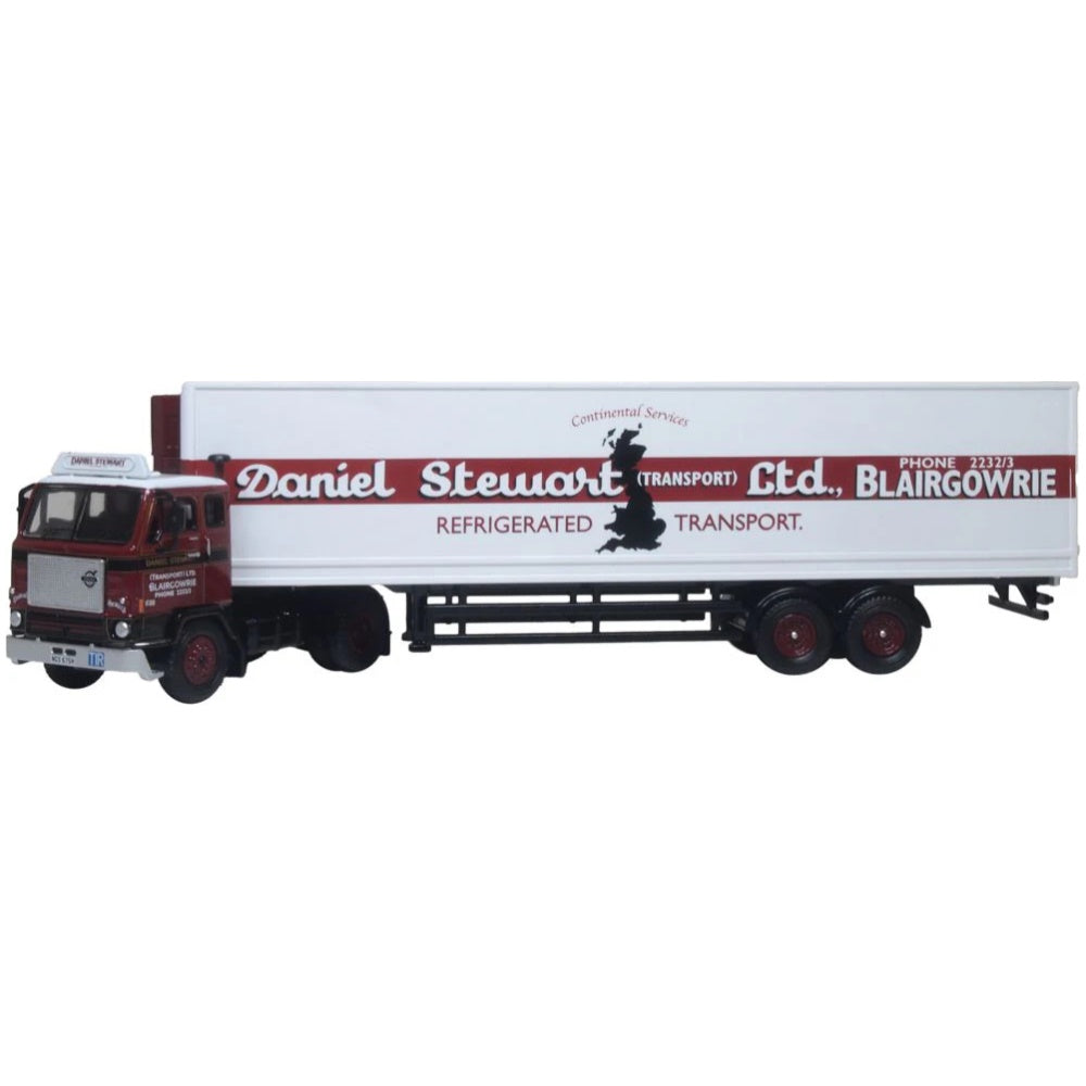 76F88002 - Oxford Diecast - Volvo F88 Short Fridge Trailer Daniel Stewart