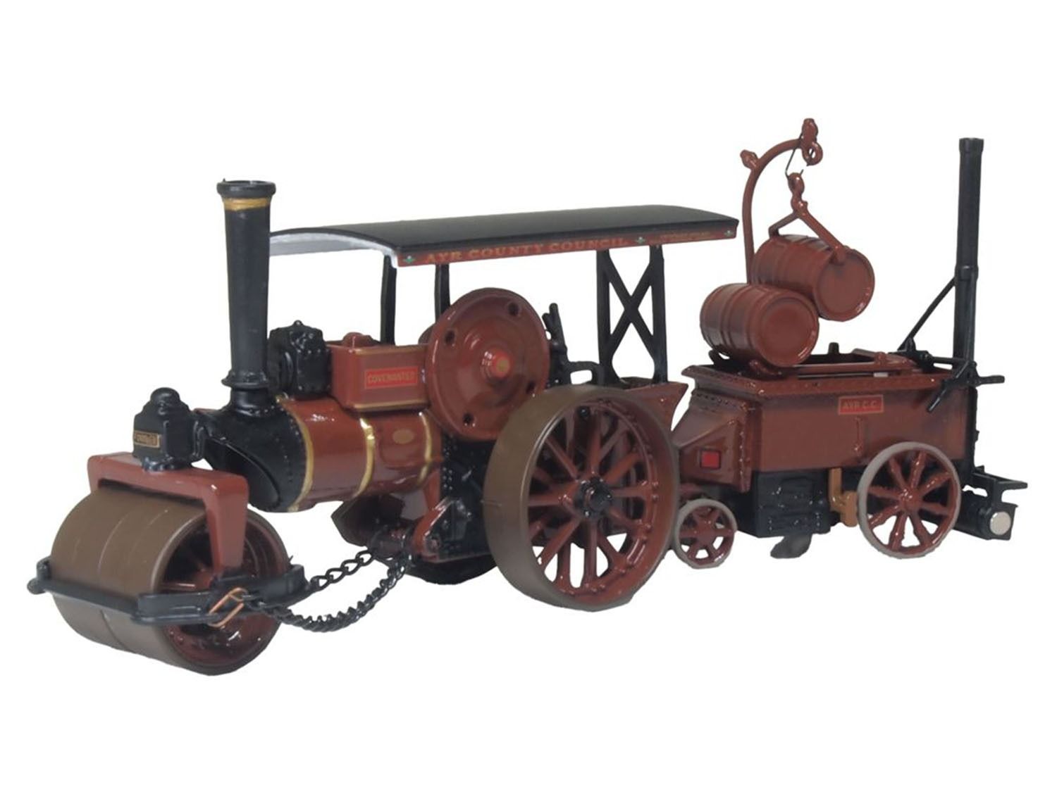 76FSR007 - OXFORD DIECAST - Fowler Steam Roller & Coleman Flapp