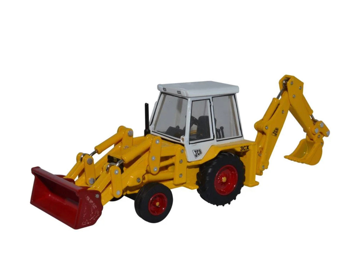 76JCX003 - Oxford Diecast - JCB Backhoe Loader -1980s