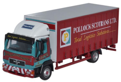 76MAN001 - Oxford Diecast - MAN L2000 Curtainside Pollock - 1:76 Scale