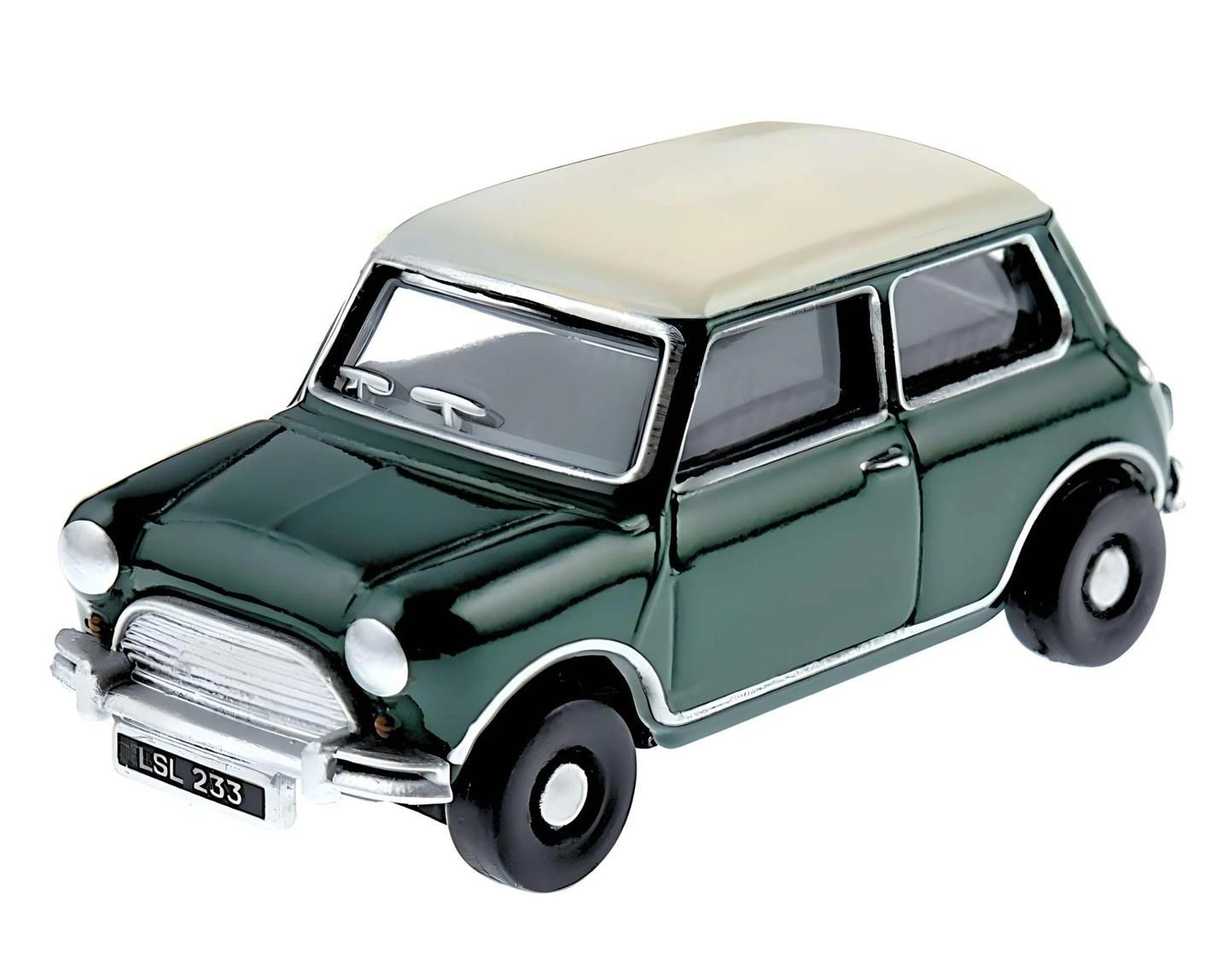 76MN003 - Oxford Diecast - Almond Green/Old English White Austin Mini