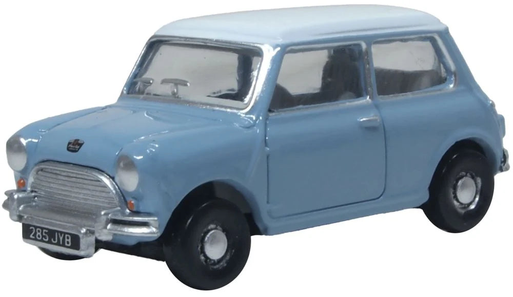 76MN010 - Oxford Diecast - Austin Mini Speedwell Blue - 1:76 Scale