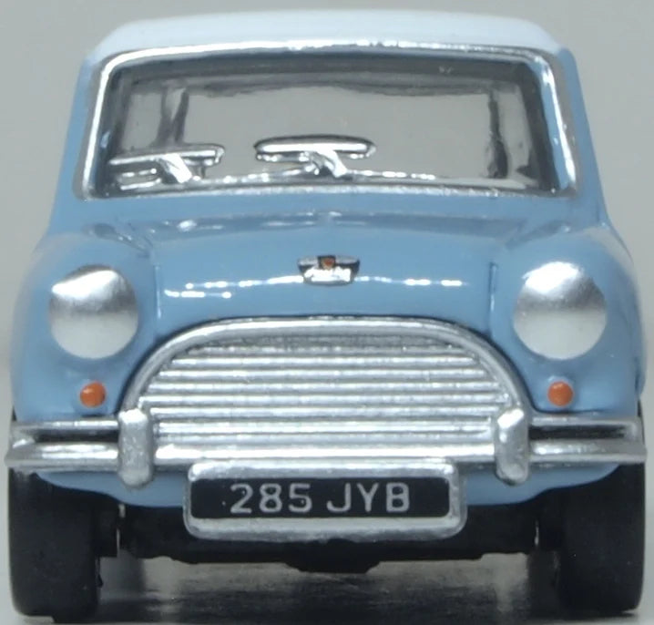 76MN010 - Oxford Diecast - Austin Mini Speedwell Blue - 1:76 Scale