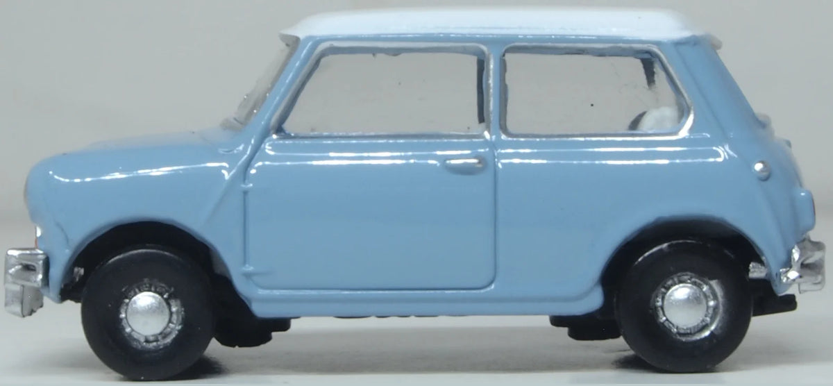 76MN010 - Oxford Diecast - Austin Mini Speedwell Blue - 1:76 Scale